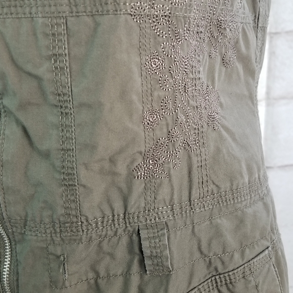 Steilmann 8 Army Green Sleeveless Cargo Midi Dress - Picture 6 of 8